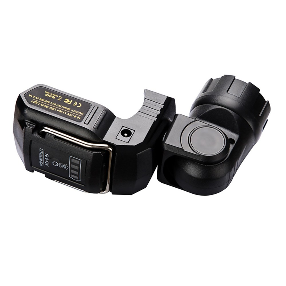 Handheld LED Work Light Flashlight Adapter For DeWalt 12V MAX Li-Ion Battery E