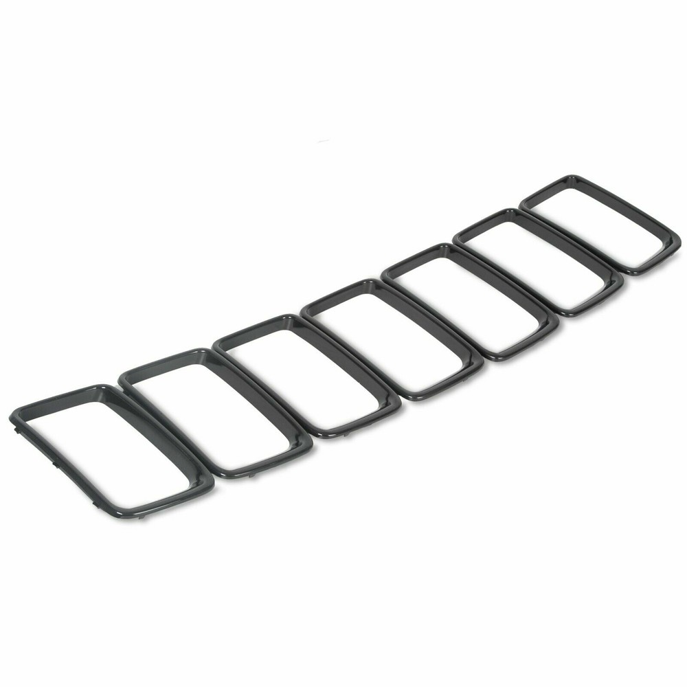 Gloss Black For Jeep Grand Cherokee 2014-2016 Front Grille Ring Trim Insert 7PCs