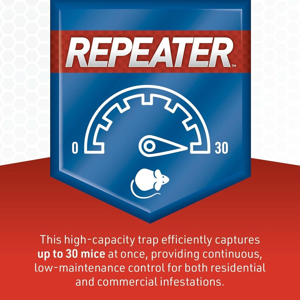 421CL Repeater Multiple Catch Mouse Trap with Clear Inspection Window