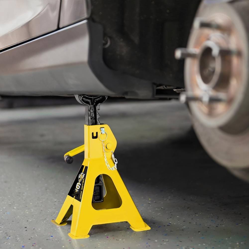 6 Ton Jack Stands with Double Locking & Large Foot Base for Lifting SUVS