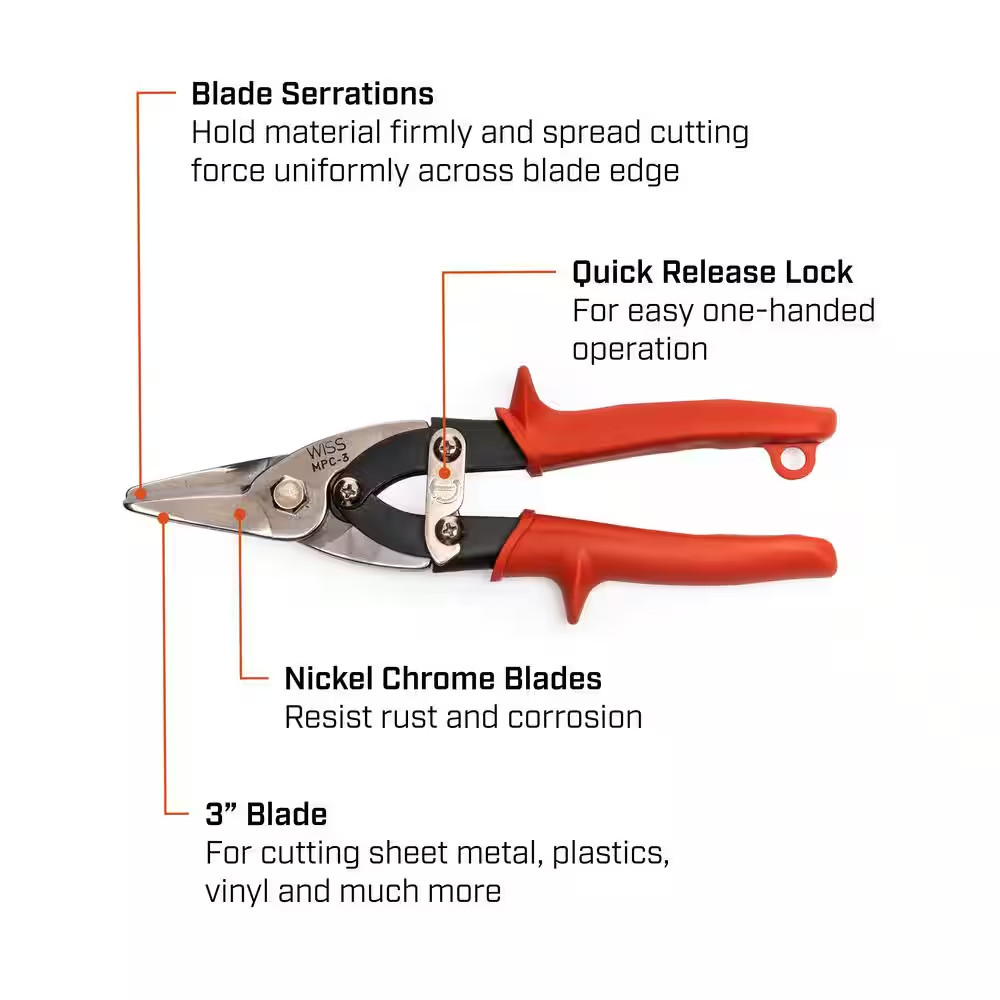 Wiss 9 In. Multi-Purpose Tin Snips