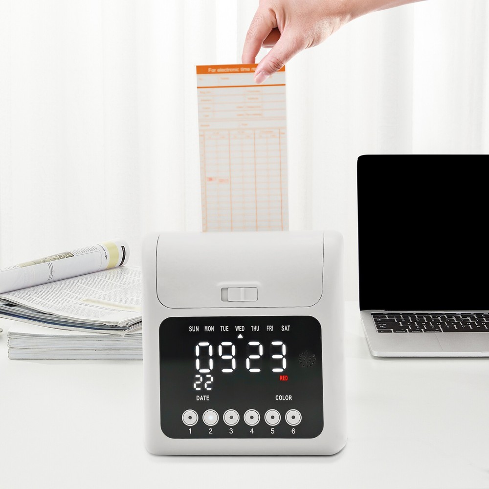 Calculating Time Clock Bundle Attendance Punch Time Clock Employee w/ 50 Cards