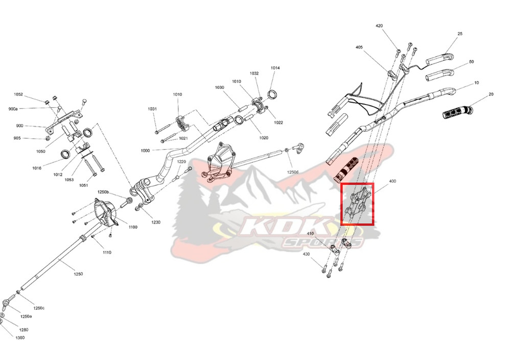 SKI-DOO Gen4 HANDLEBAR RISER 4" 860201427 (US4-5)