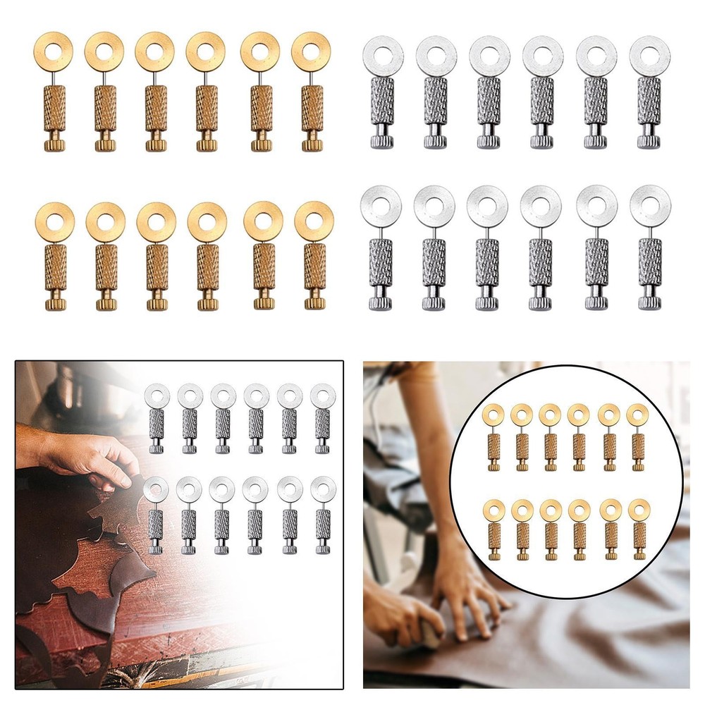 12x Leather Positioning Pins Leather Located Pins Portable Practical Locking