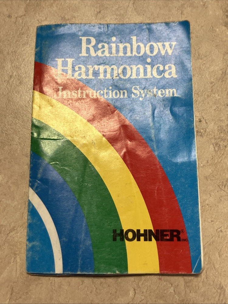 Working Vintage Hohner Rainbow Harmonica With Instruction Booklet