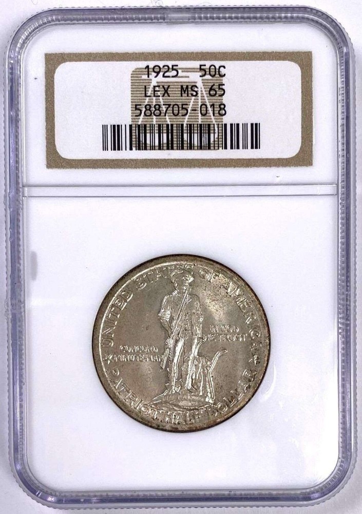 1925 Lexington Commemorative Half Dollar : NGC MS65