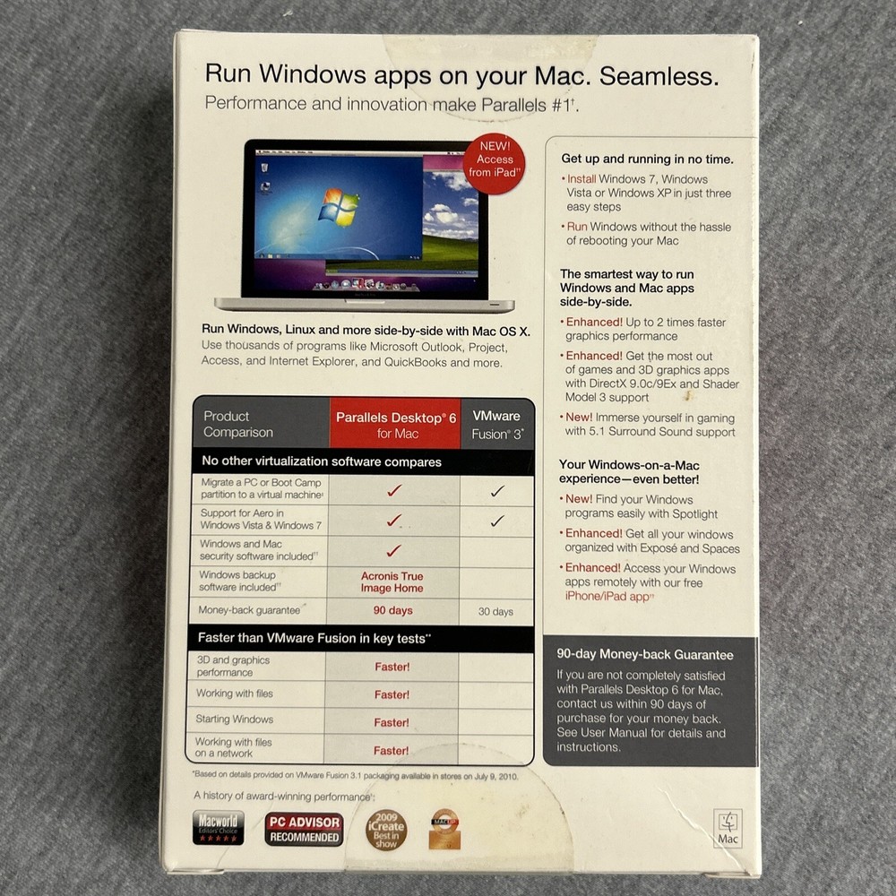 Parallels Desktop 6 for Mac Run Windows Applications Open Bad Box.