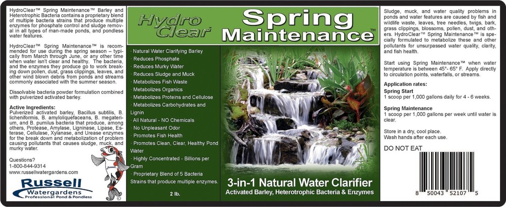 Beneficial Pond Bacteria Plus Barley Granular Spring Maintenance