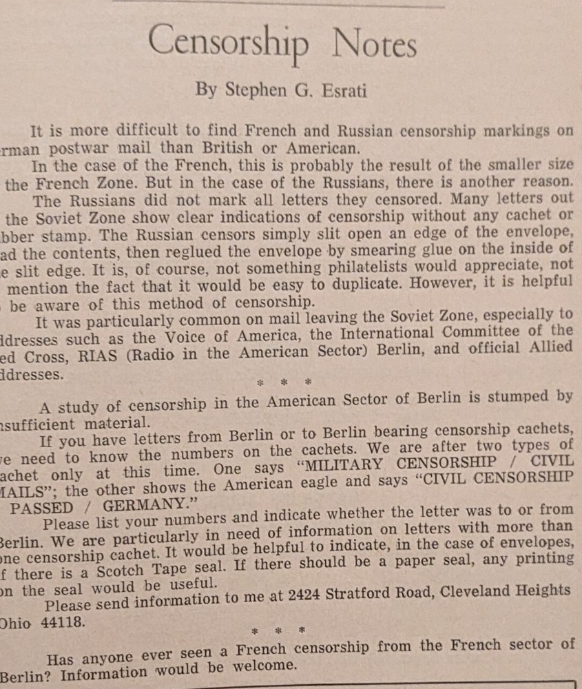 German Postal Specialist May 1974 UV Federal Post Office On Pikes Command