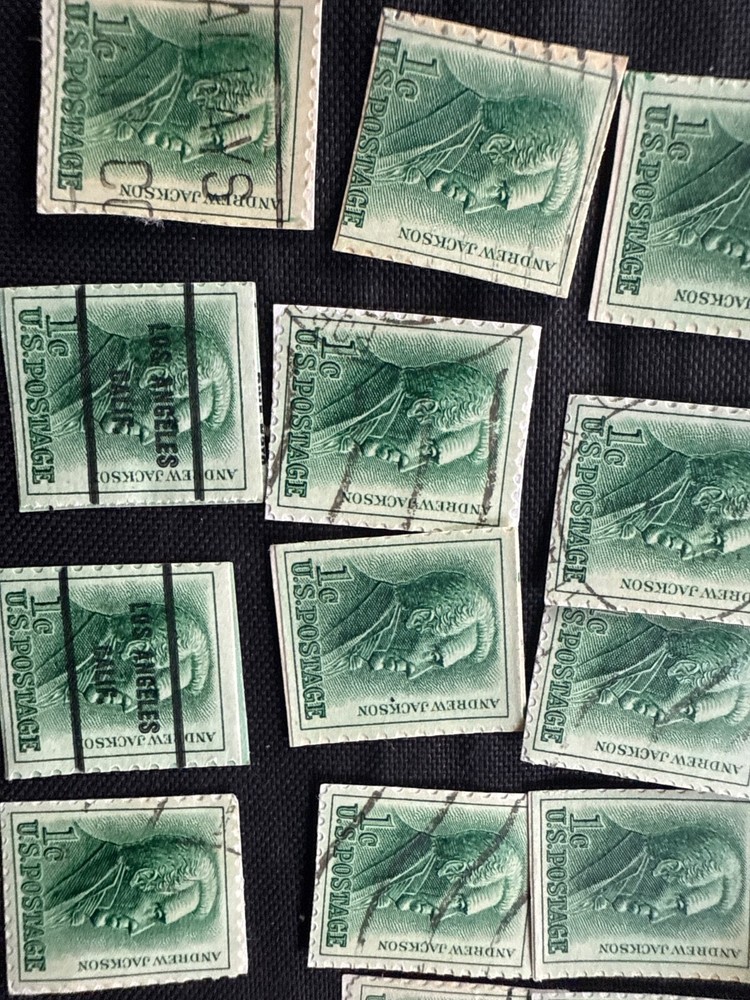Rare Andrew Jackson one cent stamps 24 quantity