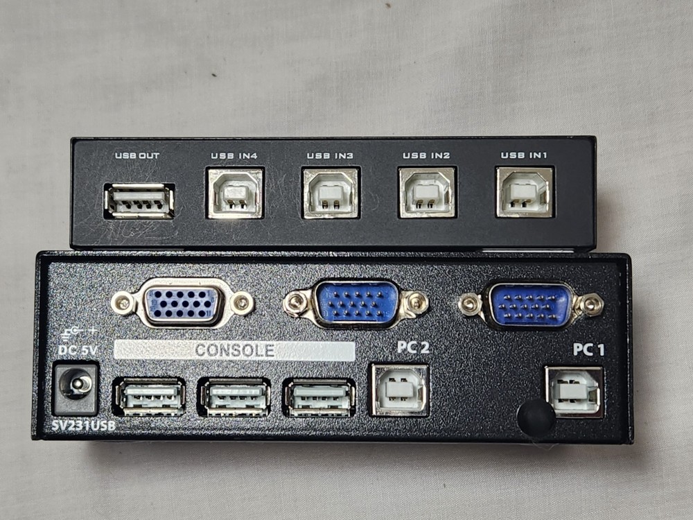 Startech.com 2 Port Professional USB Switch Kit SV231USB WITH 4 Port Attached