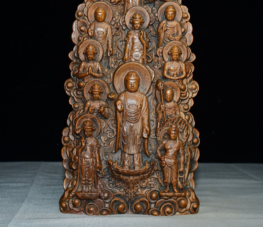 Exquisite Small Leaf Boxwood Thirteen Buddha Ornaments