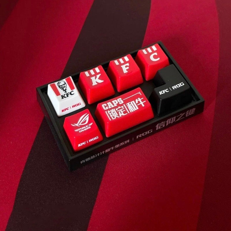 2025 KFC ROG Keyboard KeyCap Replace Completed Set 7 PCS NIP