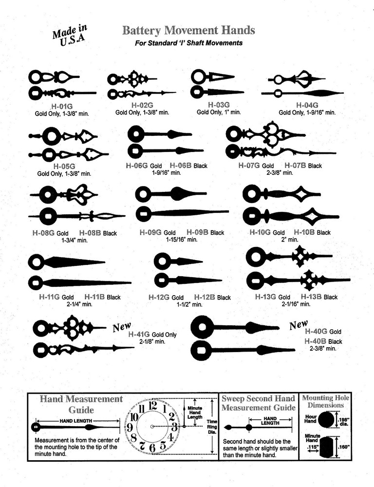 NEW Reverse or Backwards Time Clock Movement - Choose from 2 Sizes! (MTW-21)