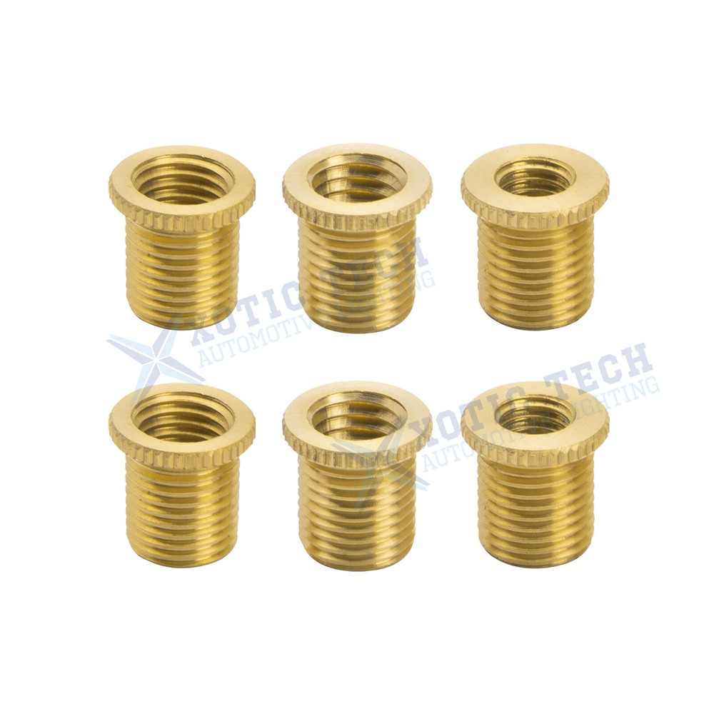 6X Aluminum Gear Shift Knob Adapter Standard Threading Nuts Insert Universal Kit
