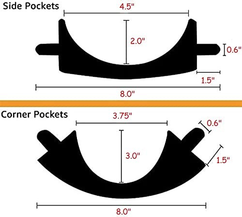 Pool Table Pockets, Leather Pool Table Pockets, Billiard Pockets, Made of