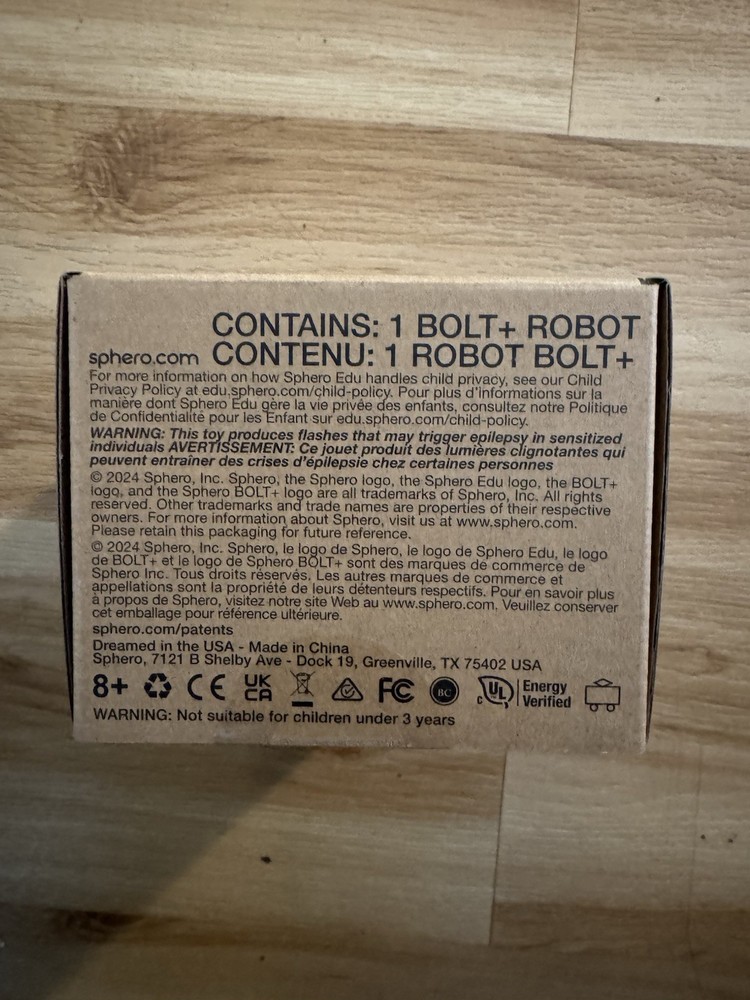 Sphero Bolt+ Coding & AI Learning Robot Animated LCD Display Waterproof. NEW!!