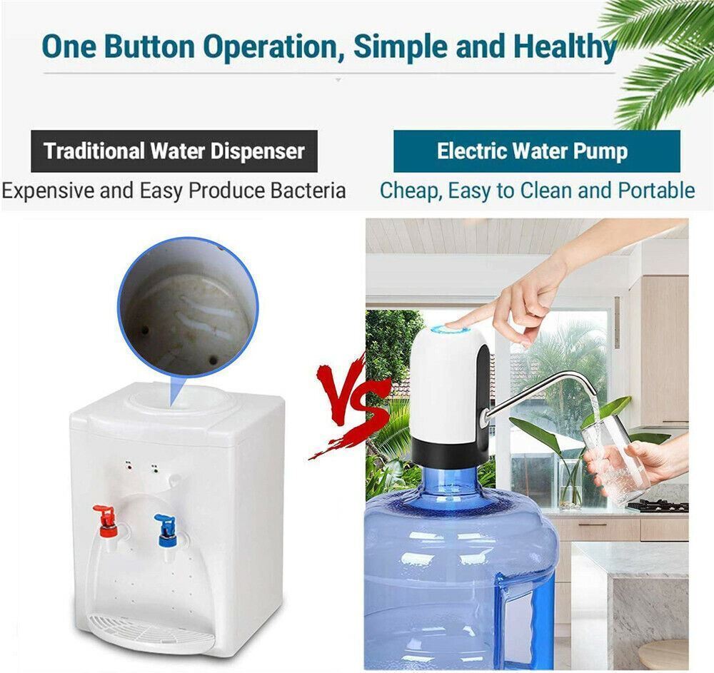 5 Gallon Water Bottle Switch Pump Electric Automatic Universal Dispenser USB US