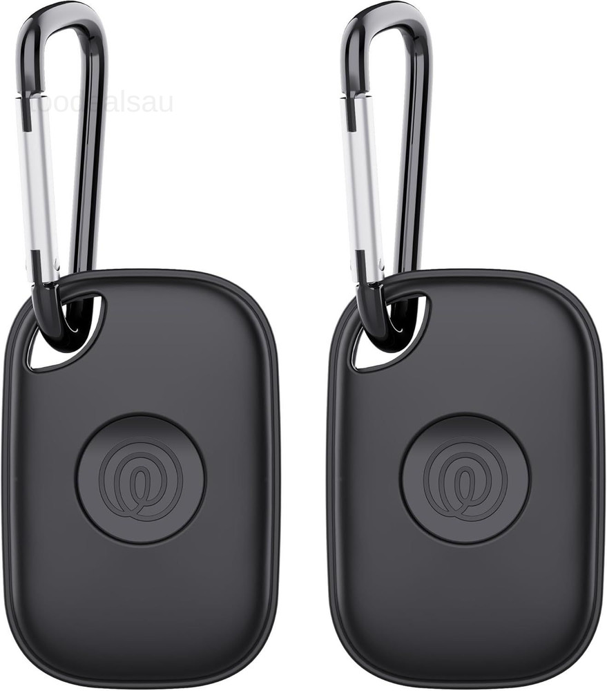 DDJ for Tile Life360 Pro (2024) Bluetooth Tracker Case Keychain 2-Pack, Black