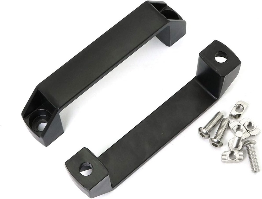 2-Pack Black Aluminium Alloy Handle Rectangular Industrial Pull Handle for 30 Se