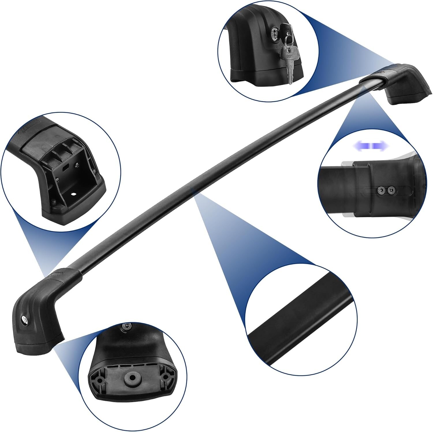 Pair Roof Rack Cross Bar Luggage Cargo Carrier For Jeep Grand Cherokee 2011-2022