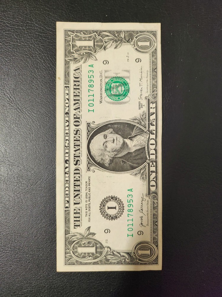 ERROR OFF CENTER / MISS PRINT $1 NOTE