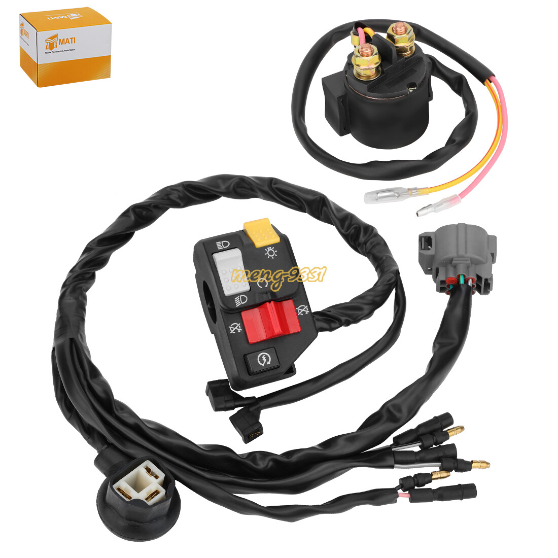 Handlebar Switch & Starter Relay for Honda Sportrax 300 TRX300EX 2x4 1993-2006