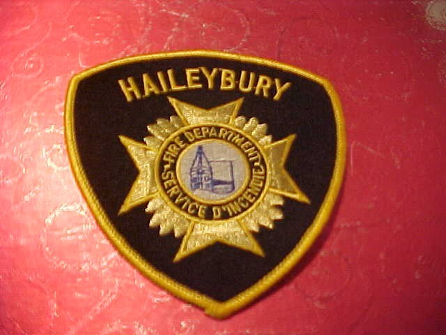 HAILEYBURY CANADA FIRE DEPARTMENT PATCH SHOULDER SIZE NEW