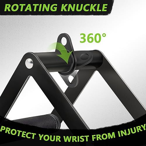 Howffite Double D Row Handle Cable V Bar Attachment for Gym Workout