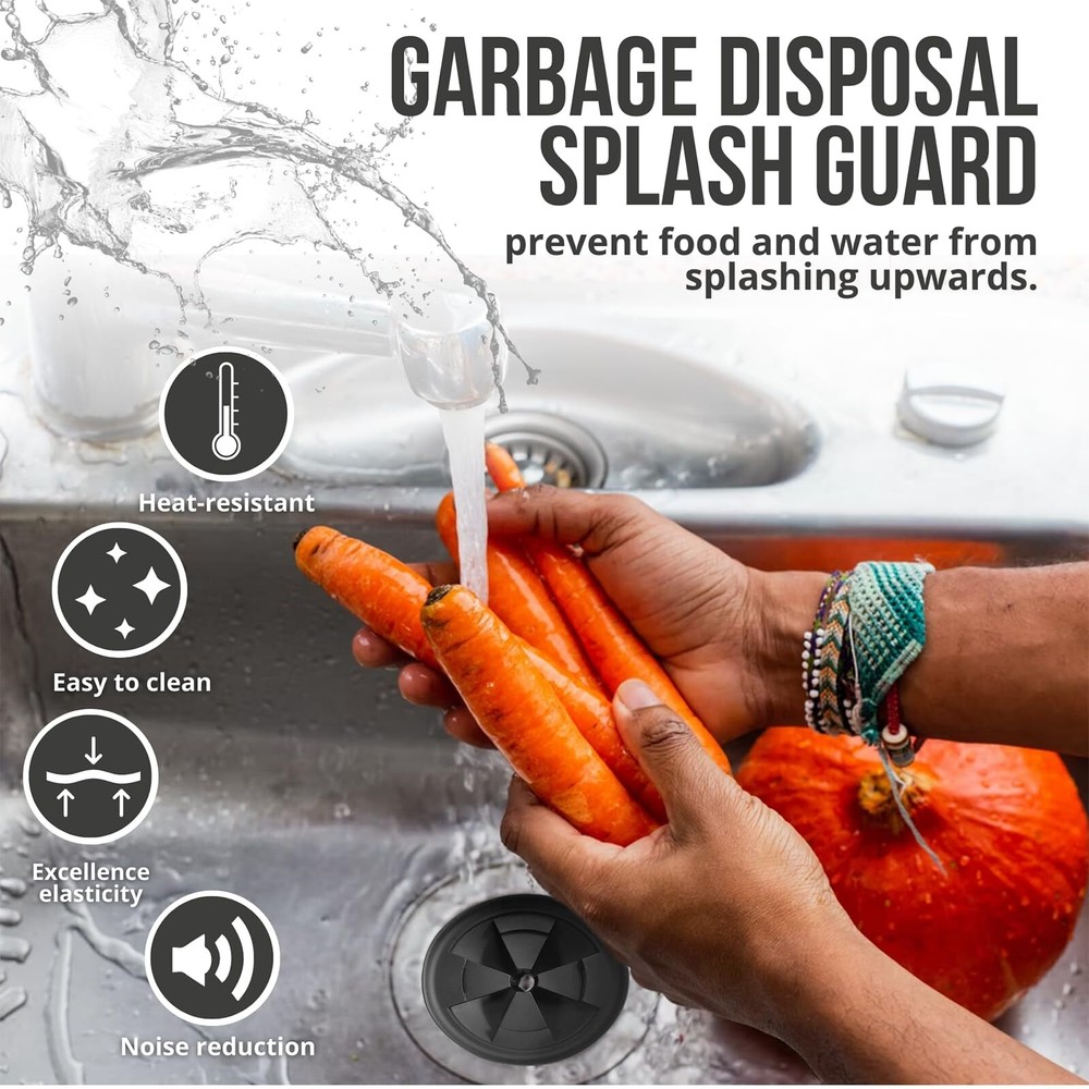 2-Pack Garbage Disposal Rubber Drain Insert - 3 3/8" Garbage Disposal Splash ...