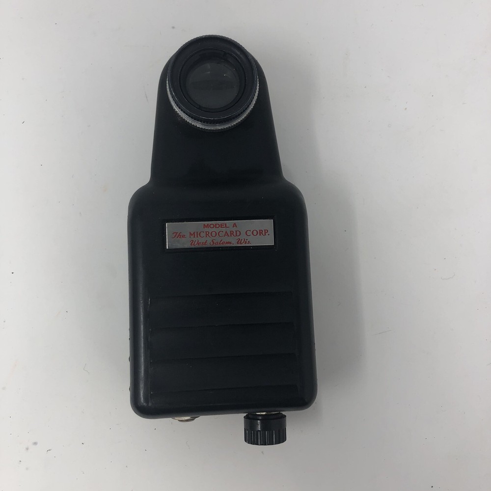Microcorp Reader For Microtext Model A Vintage Magnifying Glass