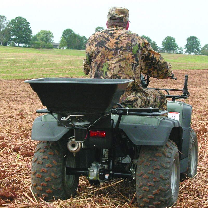 Moultrie ATV Food Plot Spreader with ATV Rack Mounting Brackets