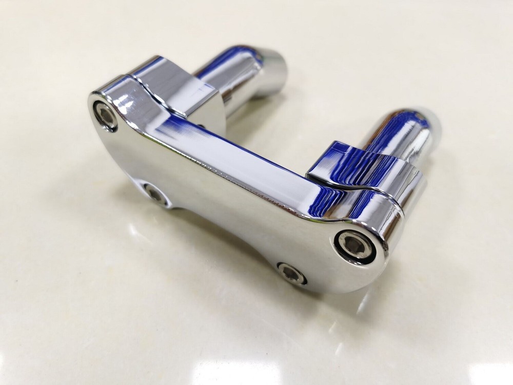 Chrome 3.5" Front Handlebar Riser Top Clamp Kit For Harley Dyna Heritage Softail