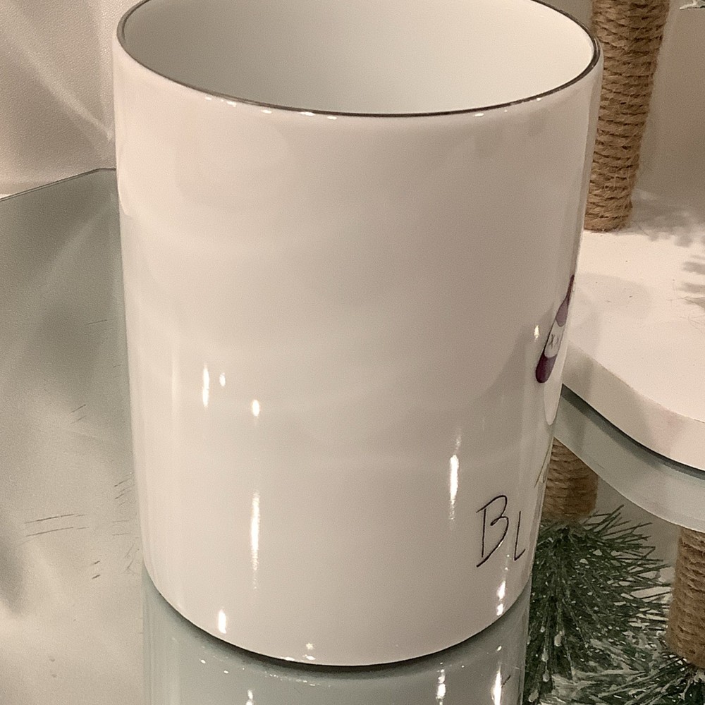 Pottery Barn Blitzen Reindeer 4” Mug