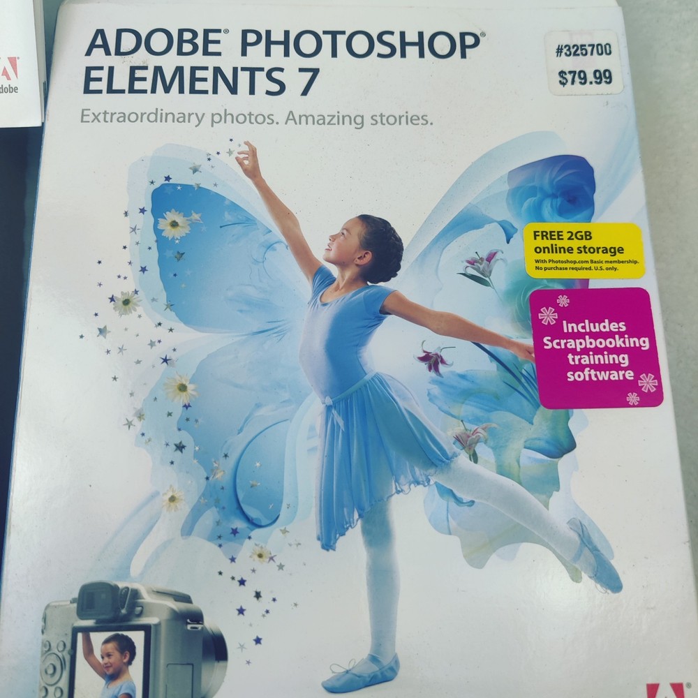 Adobe Photoshop Elements 7 PC Complete w/ Case Manual Disc