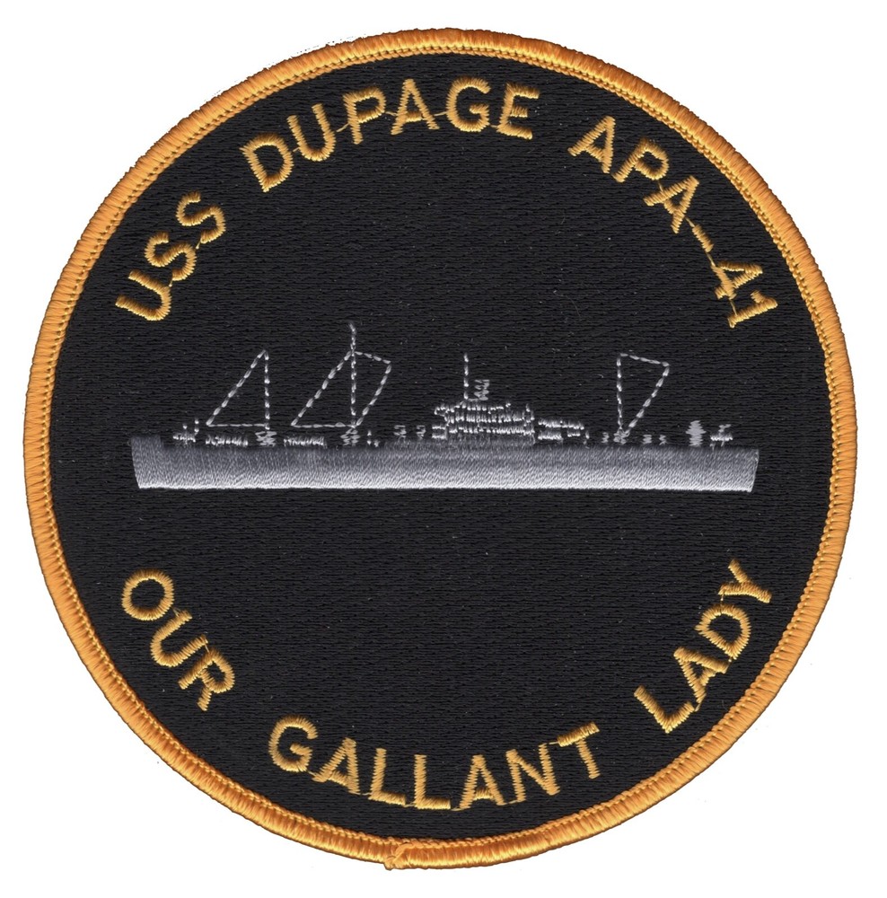 USS Dupage APA-41 Amphibious Patch