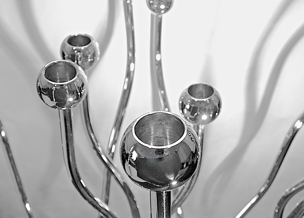 Pair GIULIANO MALIMPENSA Mesa Italy Silver Plated Modernist Candelabras RARE