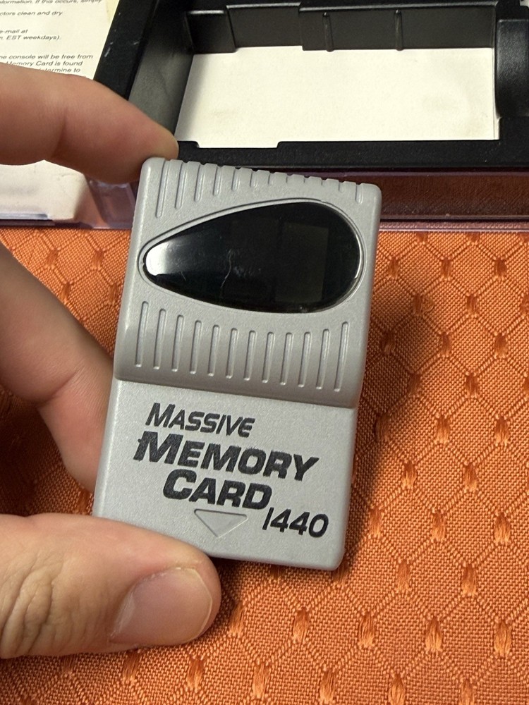 Massive Memory Card 1440 Blocks Performance Playstation PS1 Storage Case Works