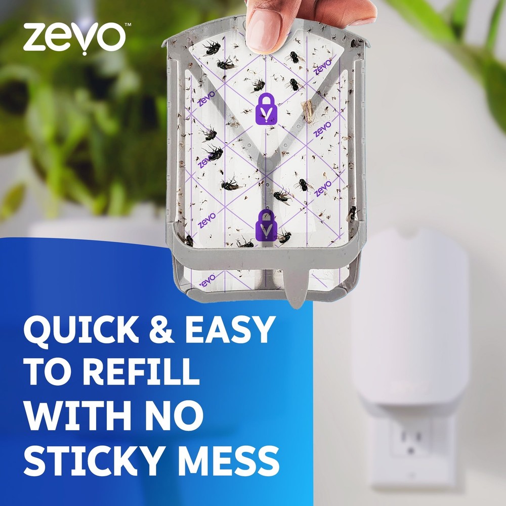 Zevo Flying Insect Indoor Fly Trap Full Size: Easy, Mess-Free Solution