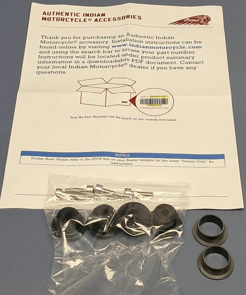 Indian Motorcycle Quick Release Windshield Mounting Spools, Black | 2884902-266