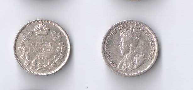 Canada 5 cents 1913
