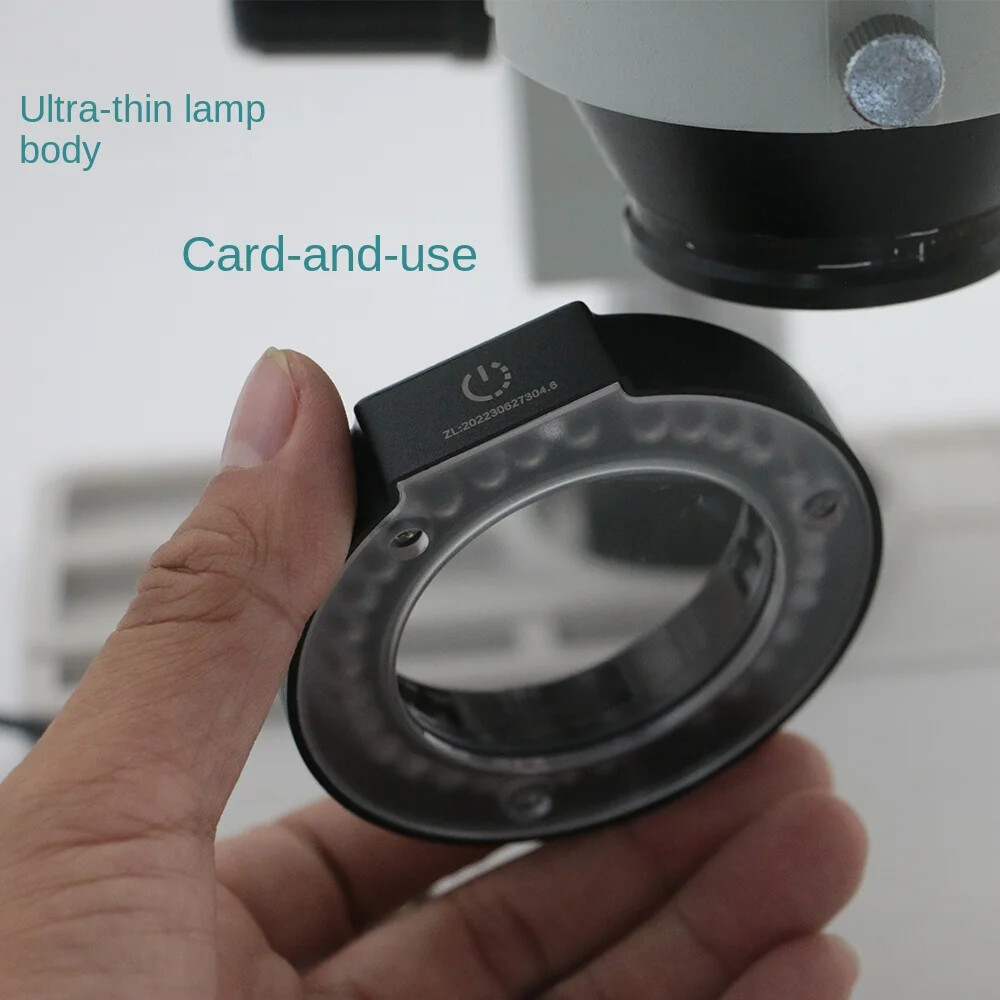 Brightness Adjustable Ultra-thin 28 LED Microscope Light Source w/Oil-proof Lens