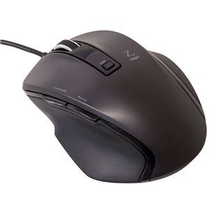 Nakabayashi Compact Wired 5-Button Blue LED Mouse Black (10pcs)