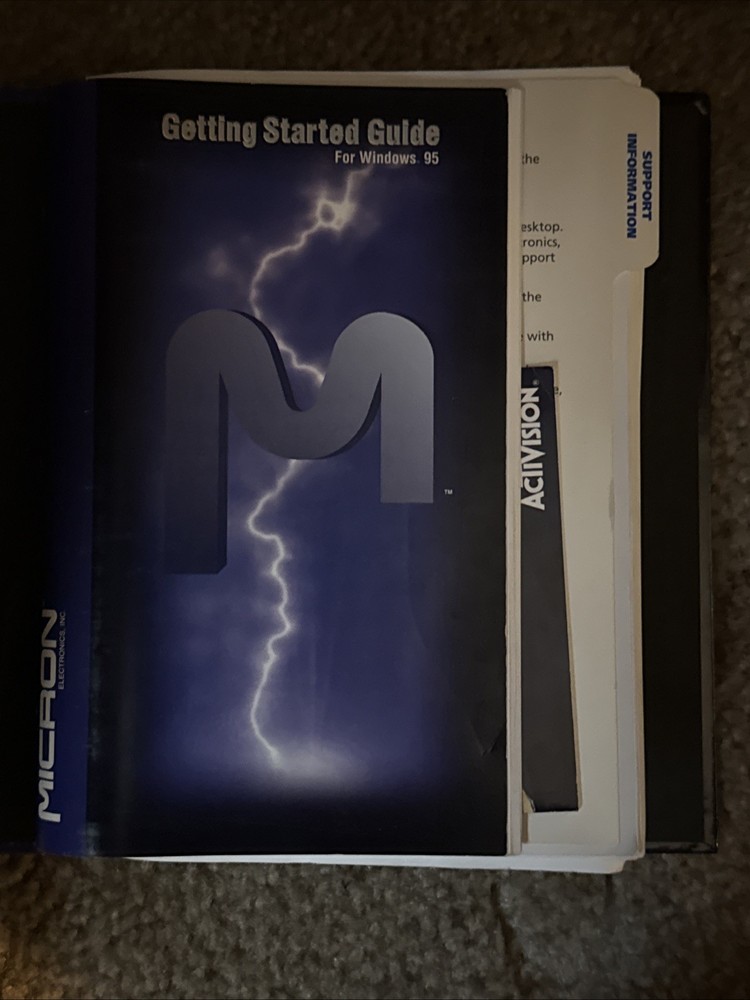 MICRON Electronics Inc. Owners Manual With Cds Booklets Activision Microsoft 90s