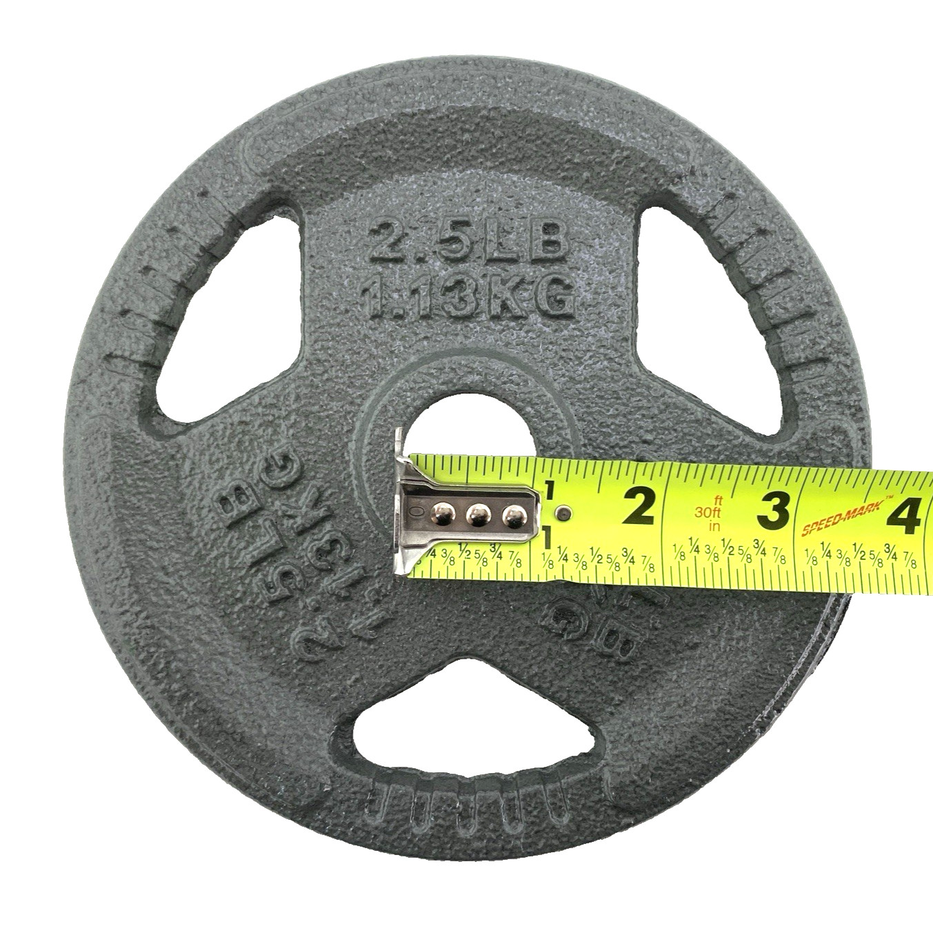 4-PACK 2.5 lb Enamel Coated 1" Barbell Weight Plates Cast Iron Grip-Handles