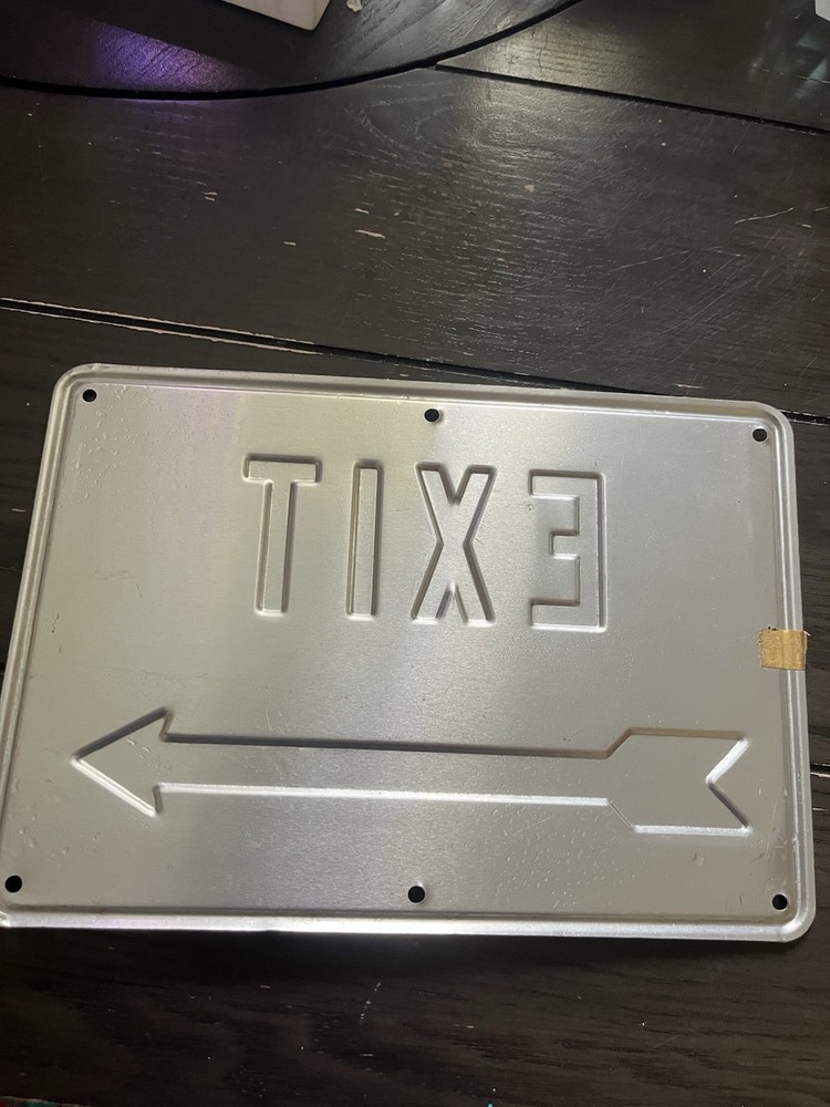 Vintage Metal Exit Sign