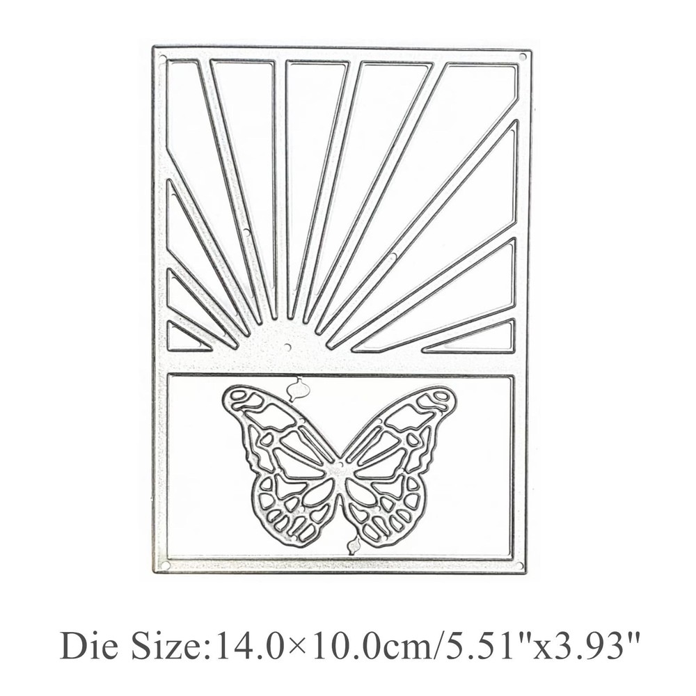 Rectangle Frame Metal Die Cuts, Butterfly and Line Rectangular Frame Cutting ...