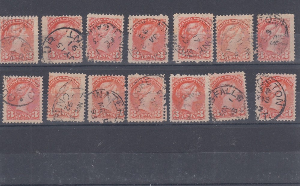 DATED copies Small Queen LOT x 14 $1.00 each Canada used