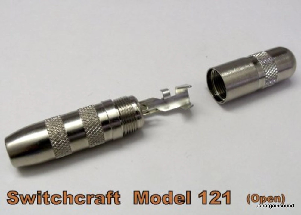 (4 PACK) SWITCHCRAFT 121 1/4" Female Cable Mount 2-Conductor Extension Jack