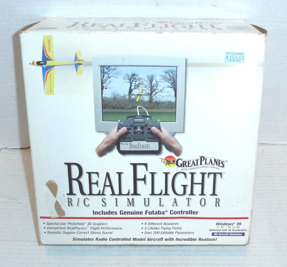 Vintage Great Planes Real Flight R/C Simulator with Futaba Controller UNTESTED